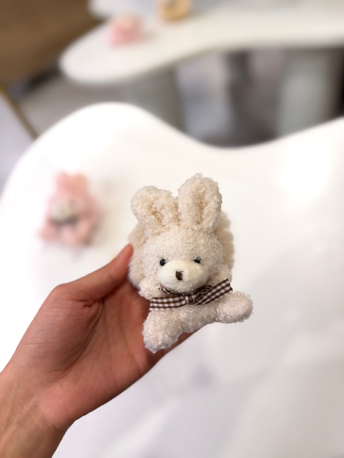 Ekru Teddy Tavşan Bağlama Tokası