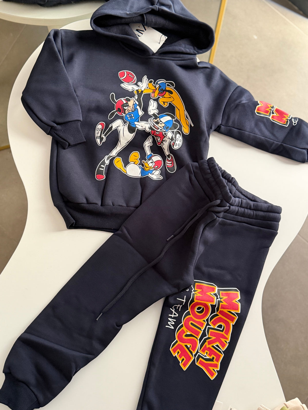 Mickey Baskılı Şardonlu Takım