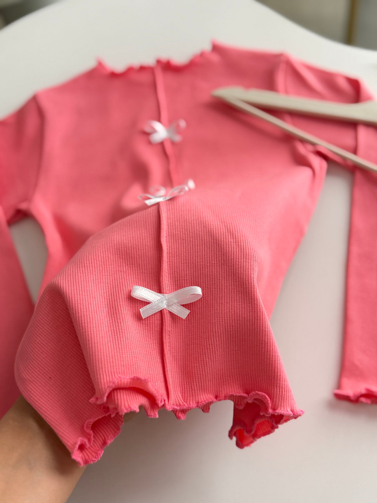 Somon Ribbon Detaylı Bluz