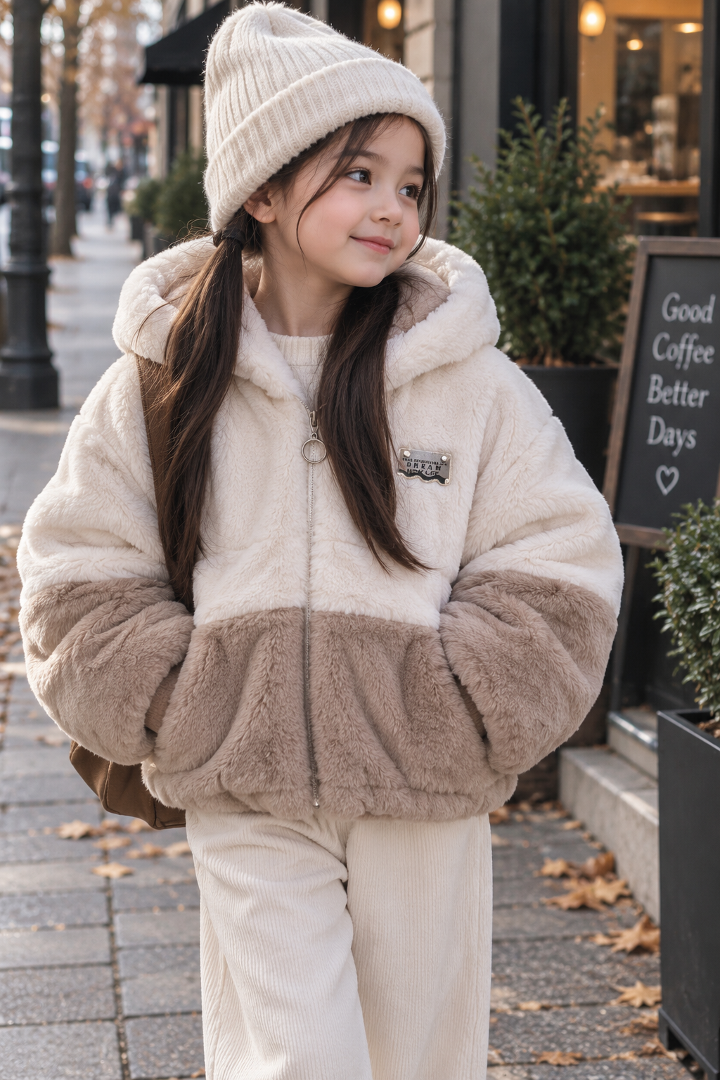 Kahve Peluş Mont