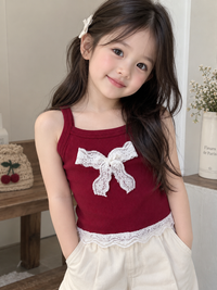 Bordo Dantel Fiyonklu Bluz