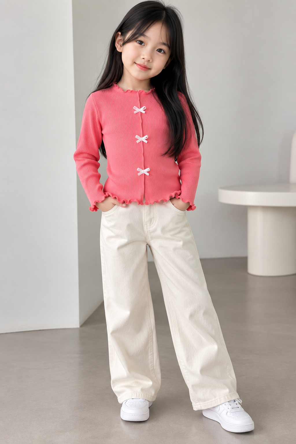 Somon Ribbon Detaylı Bluz