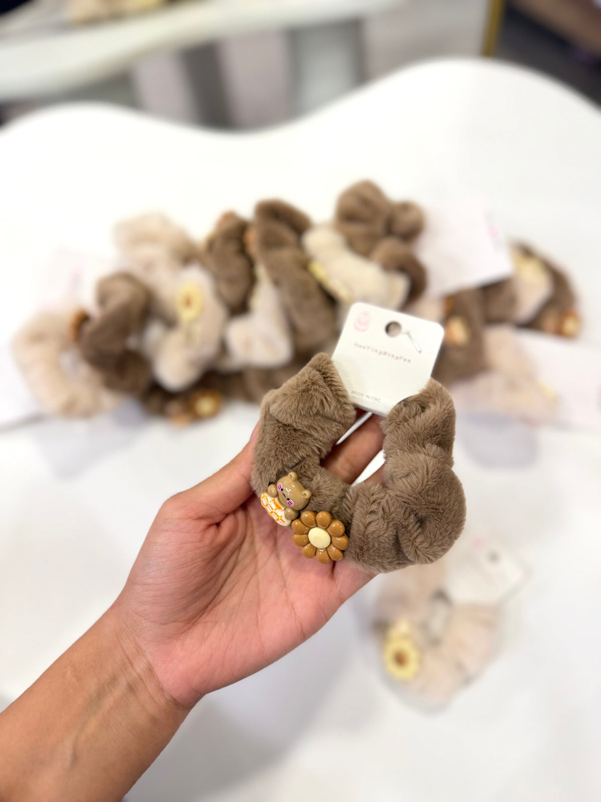 Kahve Peluş Bağlama Tokası