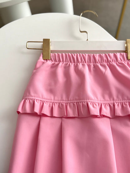 Pembe Fırfır Etek
