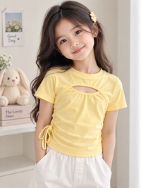 Sarı Cut/Out Bluz