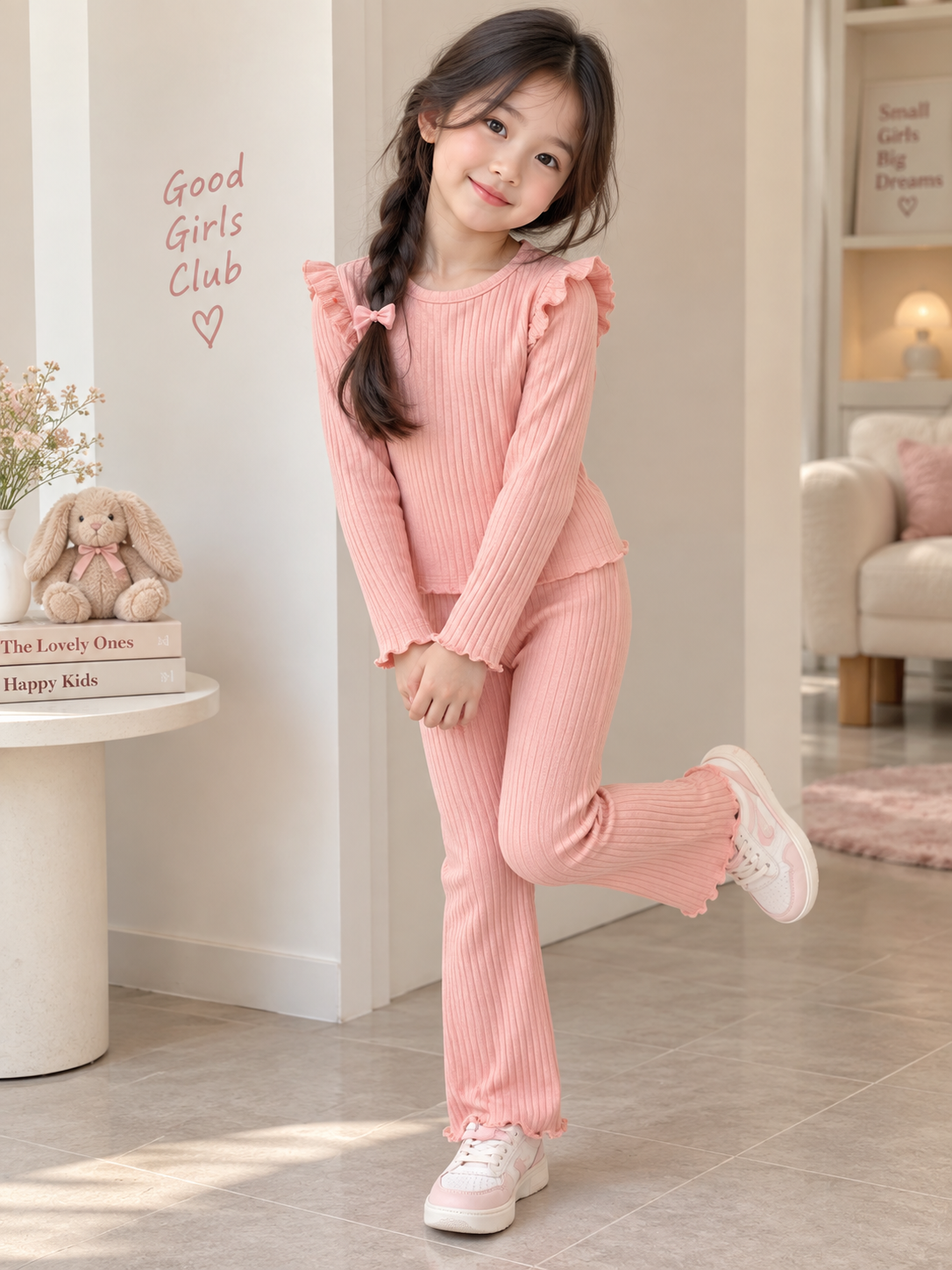 Toz Pembe Taytlı Takım