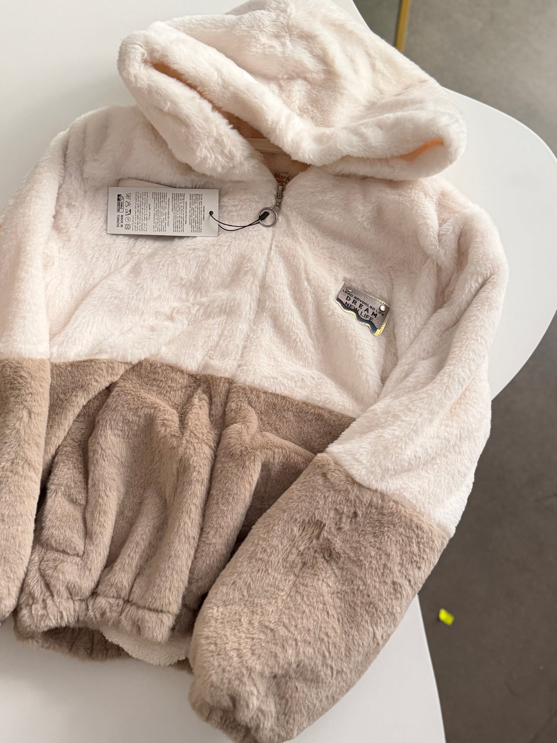 Kahve Peluş Mont