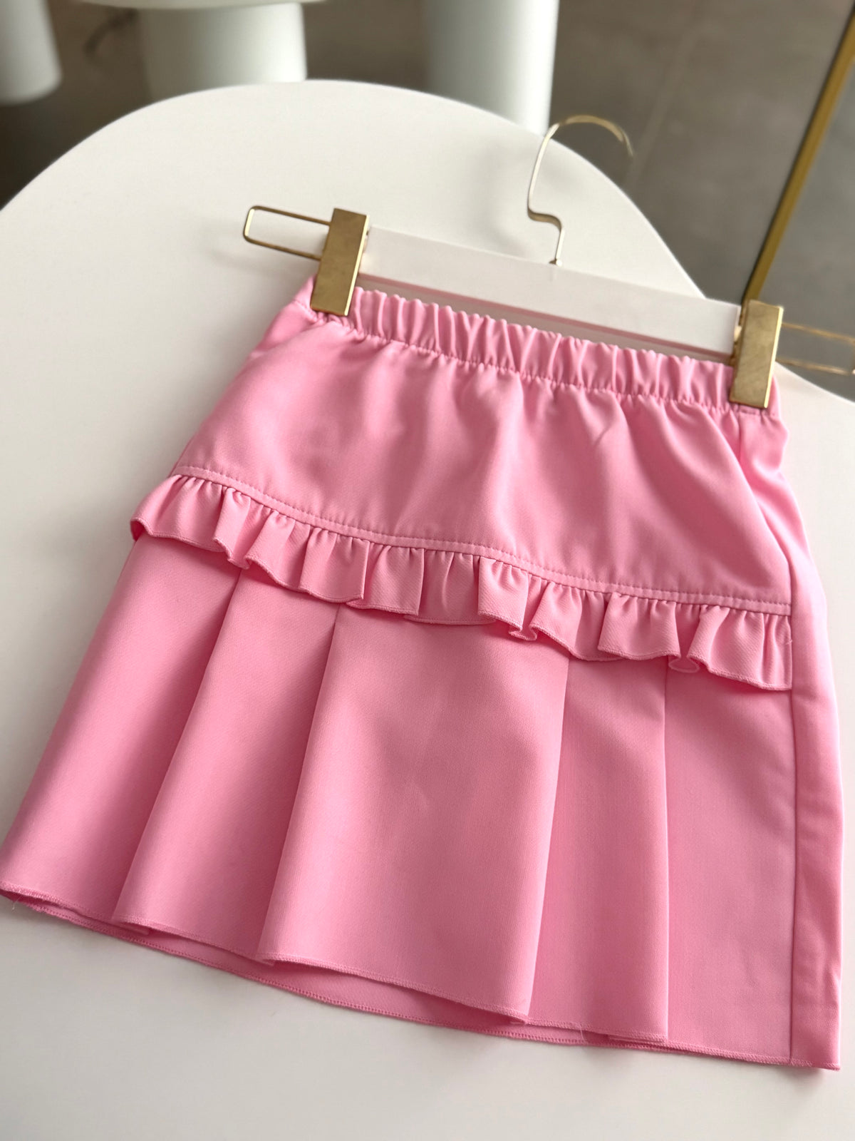 Pembe Fırfır Etek