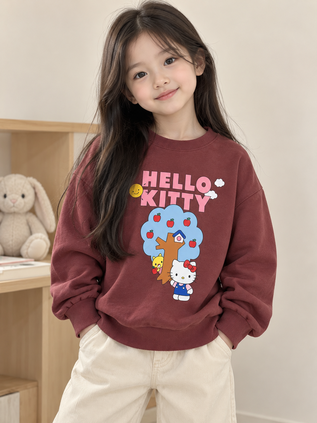 Hello Kıtty 2 İplik Sweatshirt