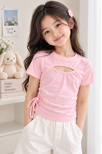 Pembe Cut/Out Bluz