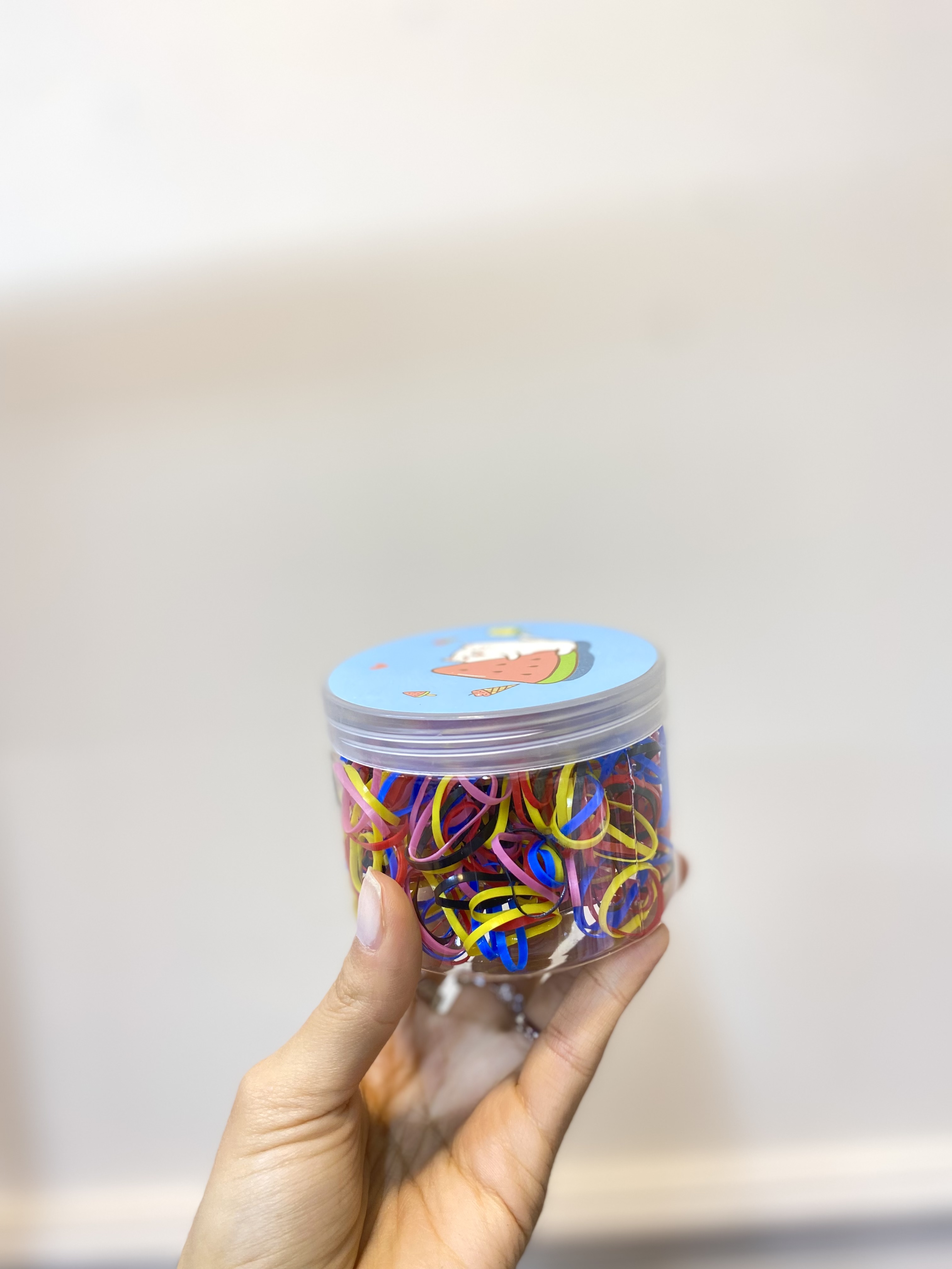 Renkli Kutulu Lastik Toka