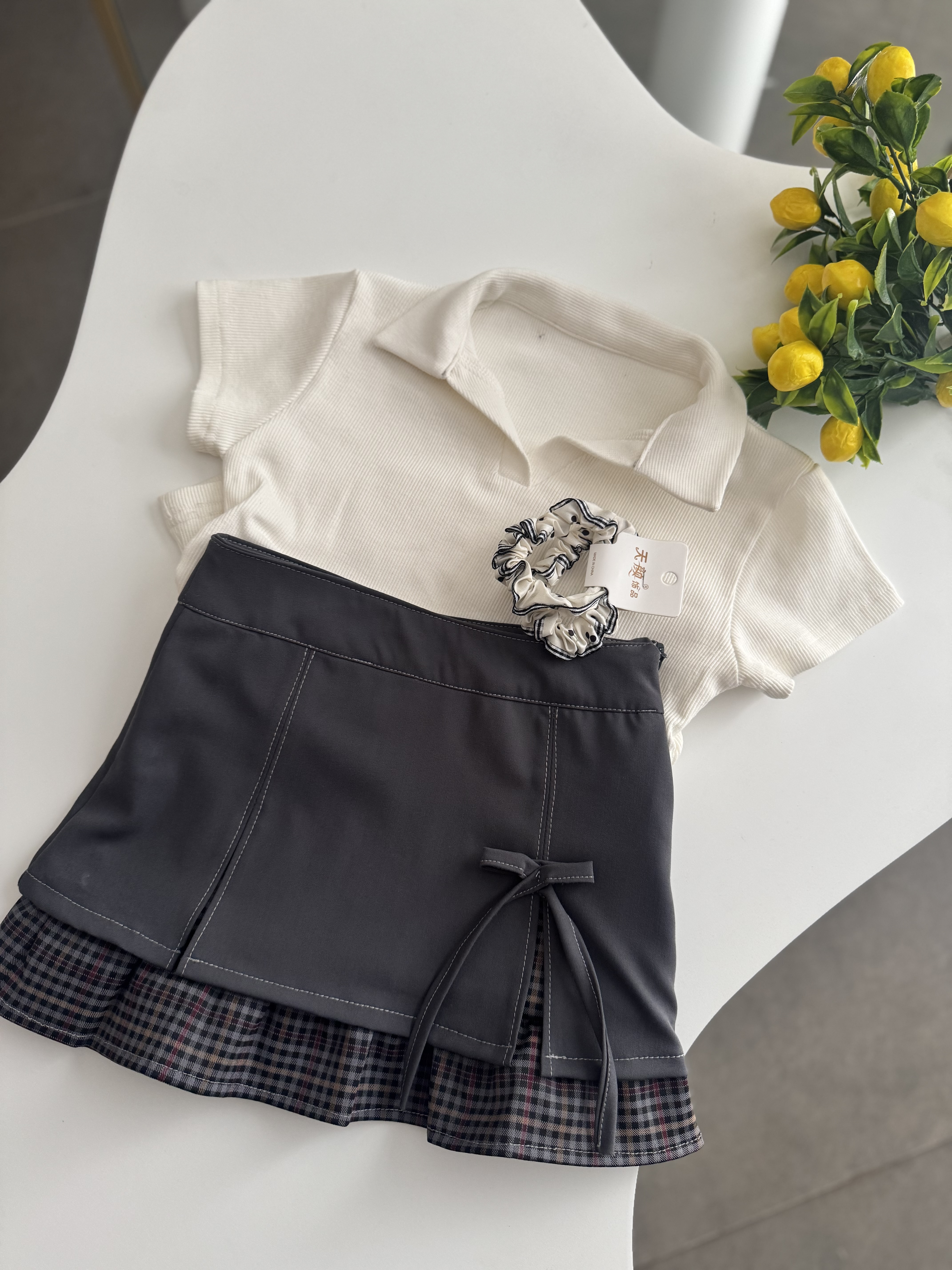 Tasarım Bluz Etek Kombin(Toka Hediyeli)