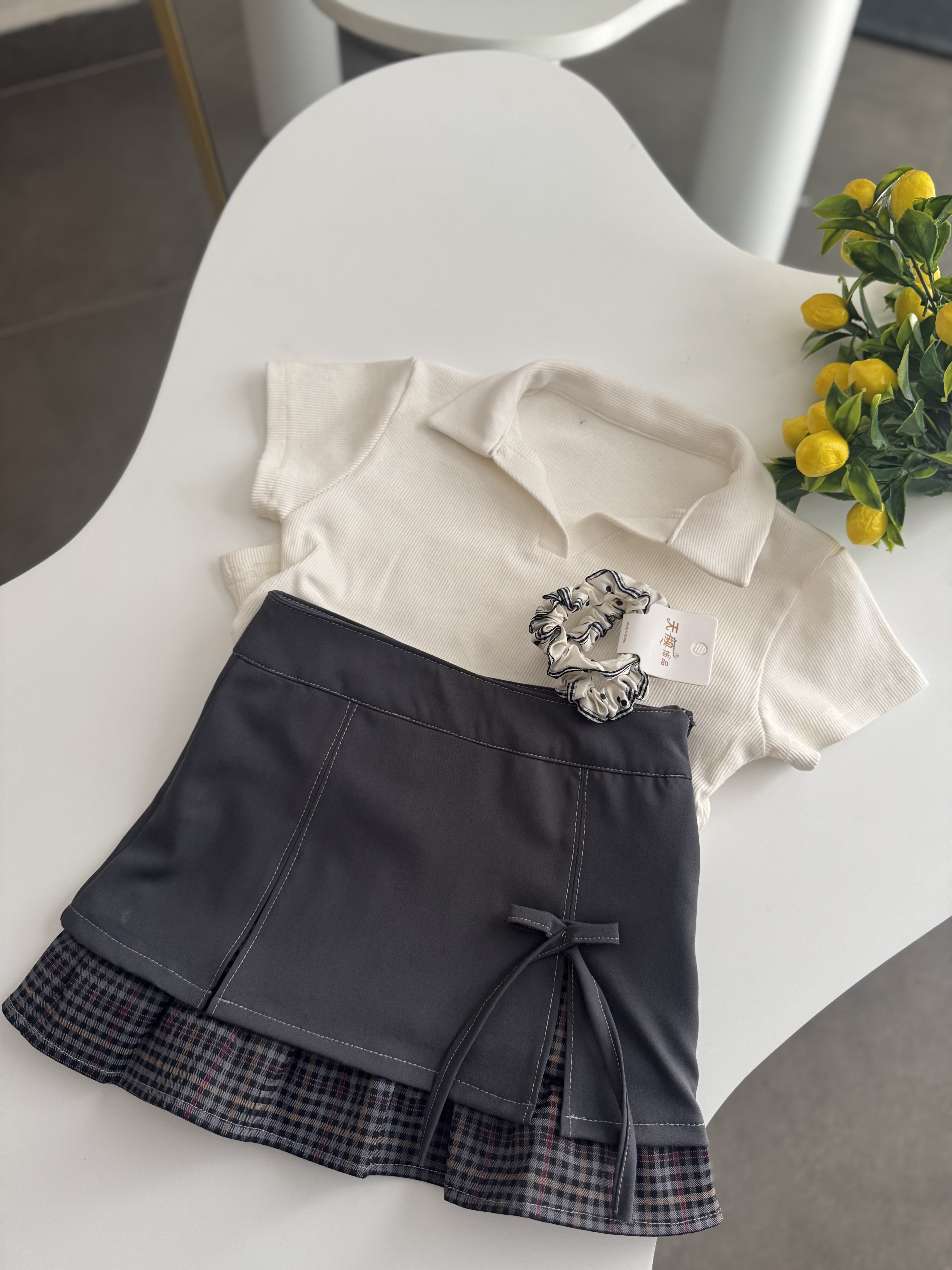 Tasarım Bluz Etek Kombin(Toka Hediyeli)