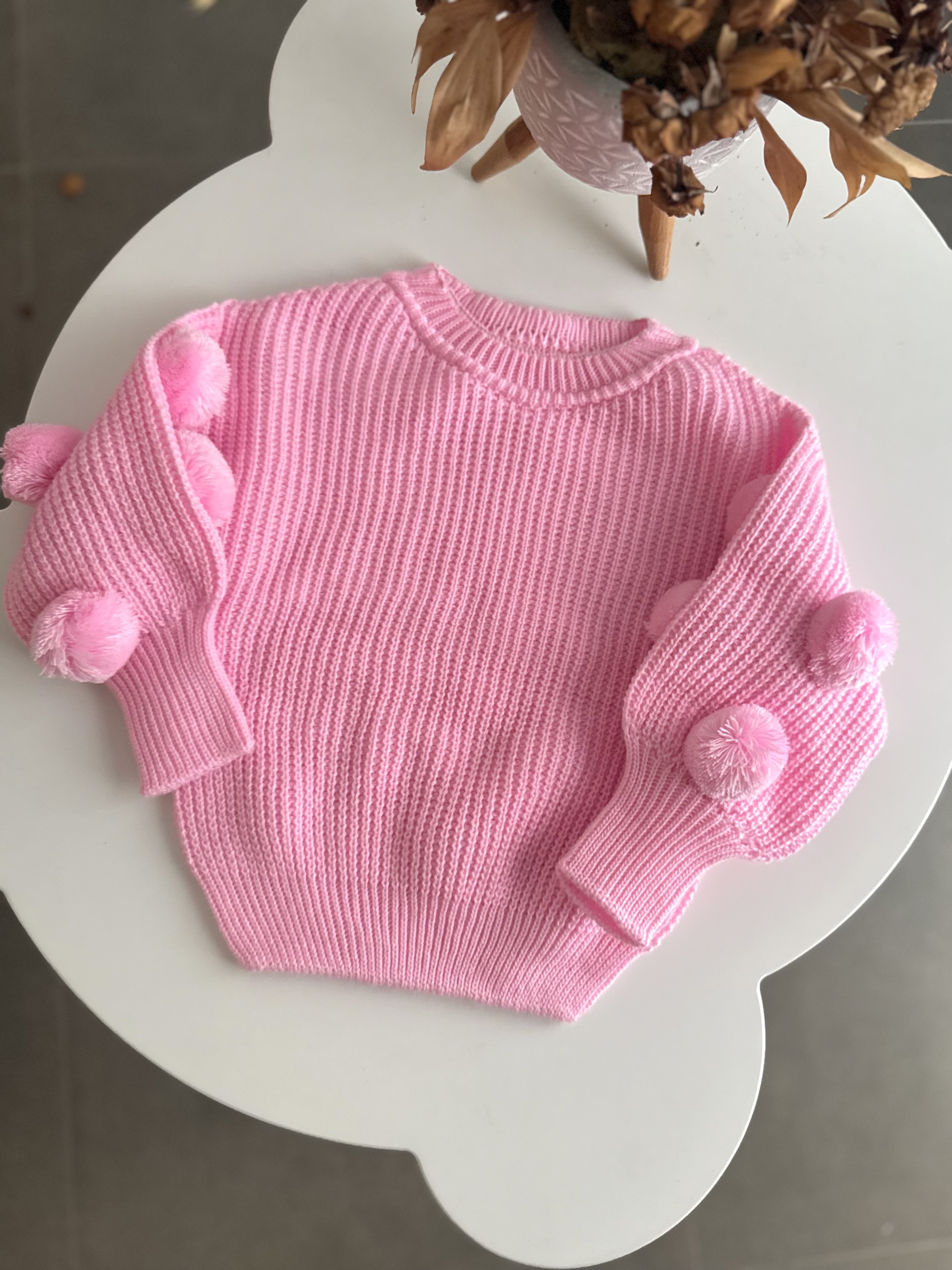 Pembe Triko Ponpon Kazak