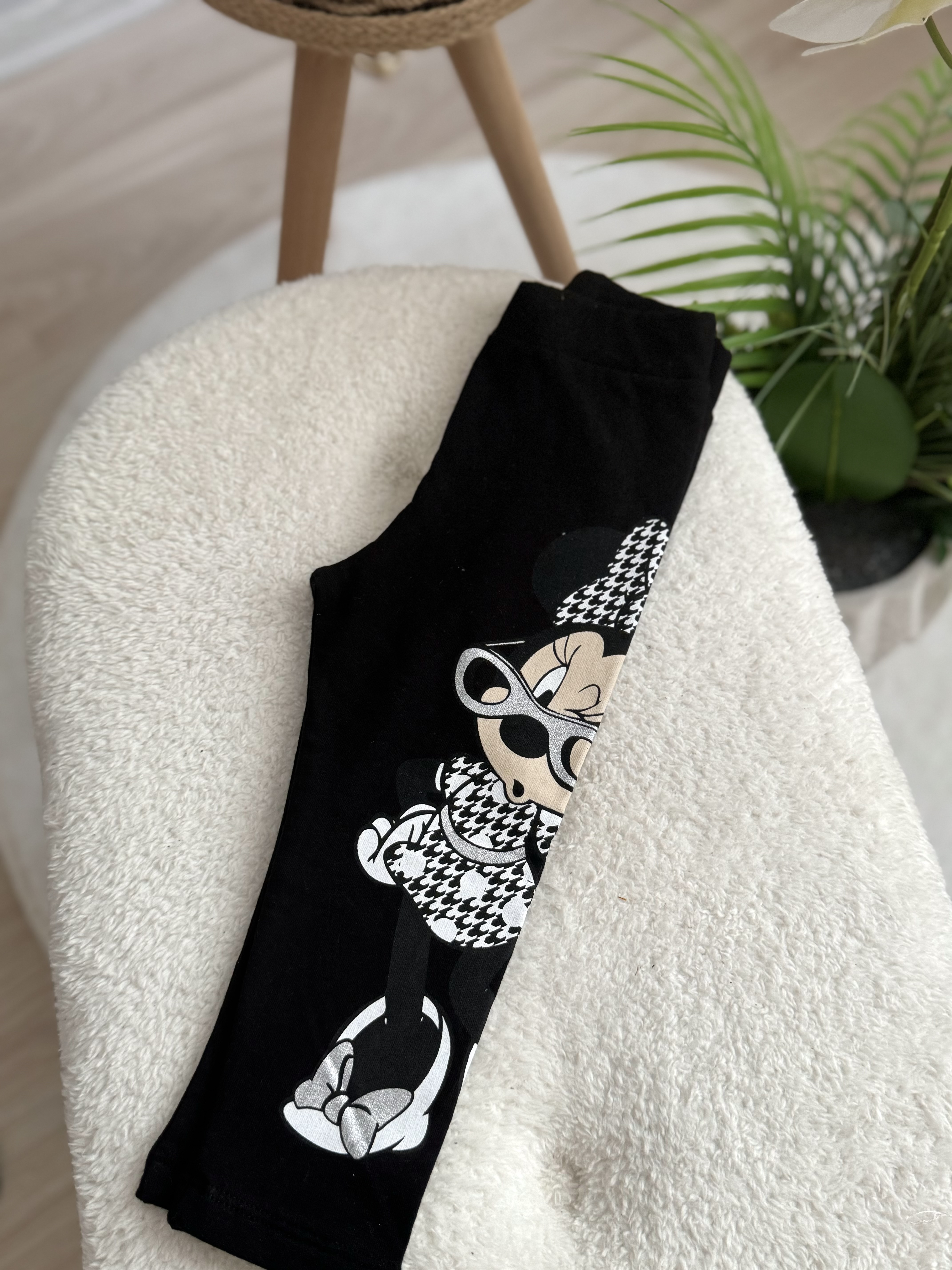 Siyah Kazayağı Baskılı Tayt