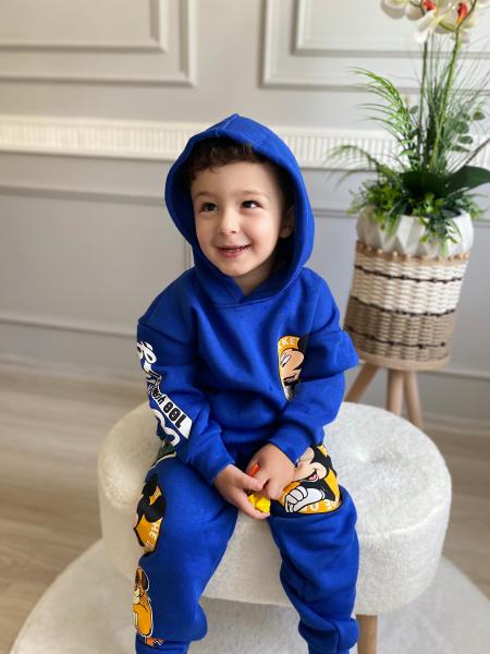 3/10 Yaş Mickey Şardonlu Parlement Mavisi Takım