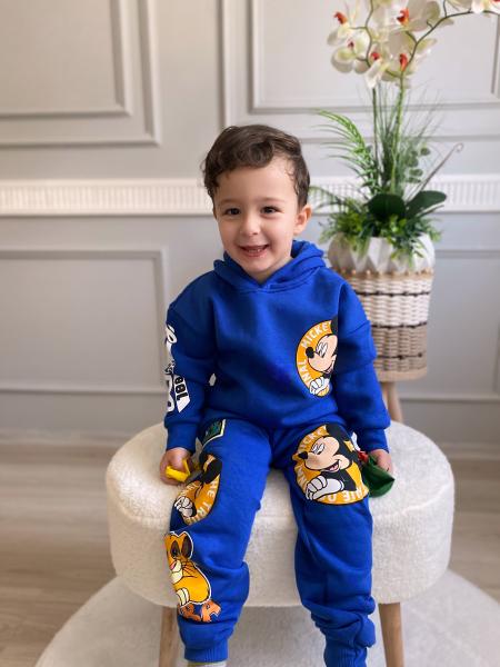 3/10 Yaş Mickey Şardonlu Parlement Mavisi Takım