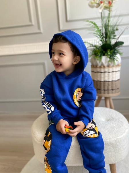 3/10 Yaş Mickey Şardonlu Parlement Mavisi Takım