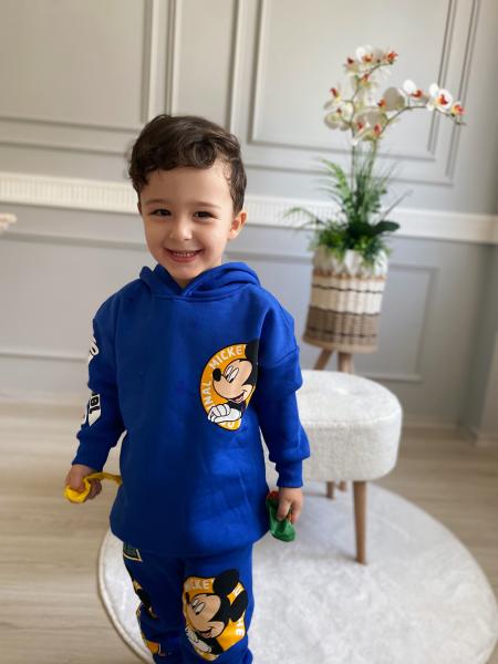 3/10 Yaş Mickey Şardonlu Parlement Mavisi Takım