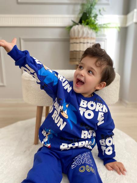 Mavi Sonic Baskı Mevsimlik Takım