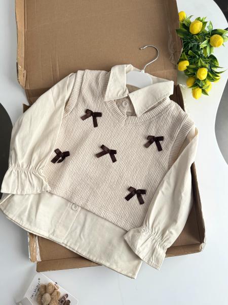 Süveterli Camel Kombin